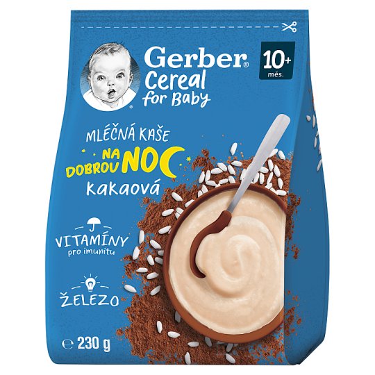 Gerber Cereal Milk Porridge Cocoa Good Night G Tesco Groceries