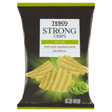 Tesco Smažené zemiakové lupienky s príchuťou wasabi 140 g Tesco Potraviny