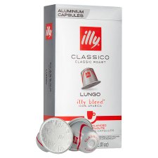 Illy Lungo Classico 10 Aluminum Capsules Compatible With Nespresso