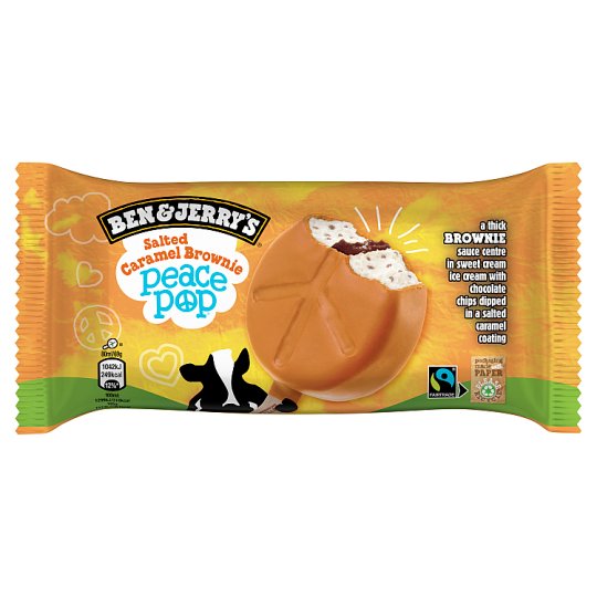 Ben Jerry S Salted Caramel Brownie Peace Pop Ml Tesco Potraviny