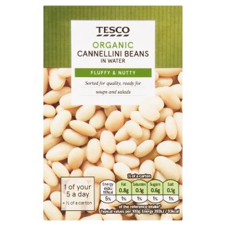Tesco Organic Bio fazole cannellini ve vodném nálevu 380g