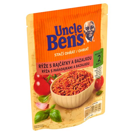 Uncle Ben's Stačí ohřát Rýže s rajčátky a bazalkou 250g
