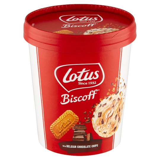 Lotus Biscoff Frozen Dairy Ice Cream with Pieces of Chocolate 460ml