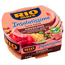 Rio Mare Insalatissime Salát s tuňákem kuskus s cizrnou, hráškem a rajčaty 160g