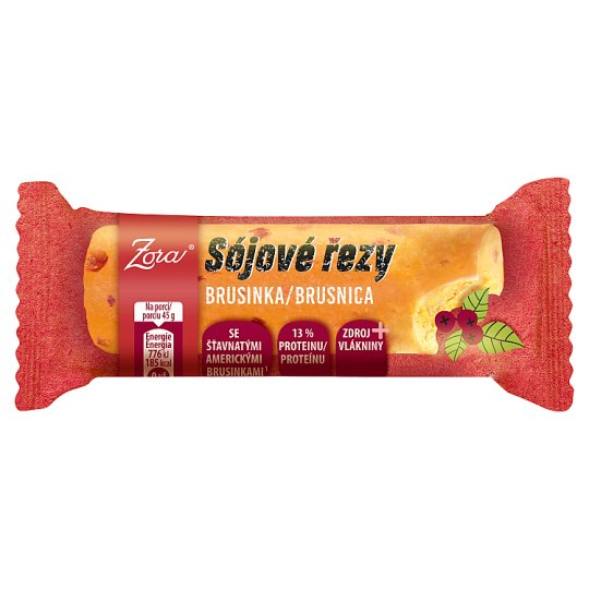 ZORA SOY CUTS with Cranberries Bar with 13 Protein 45g Tesco Groceries