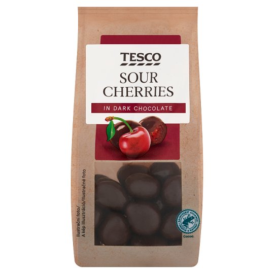 Tesco Sour Cherries in Dark Chocolate 100g