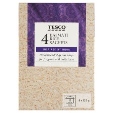 Tesco Basmati Rice Sachets 4 x 125g (500g)