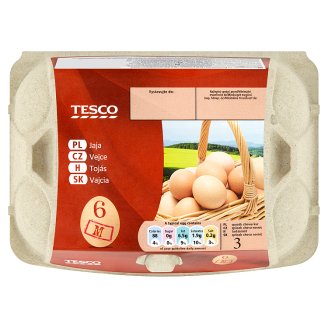 Tesco Čerstvá vejce M 6 ks
