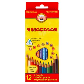 KOH-I-NOOR Triocolor trojhranné pastelky 12 ks