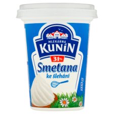 Mlékárna Kunín Smetana ke šlehání 31% 375g
