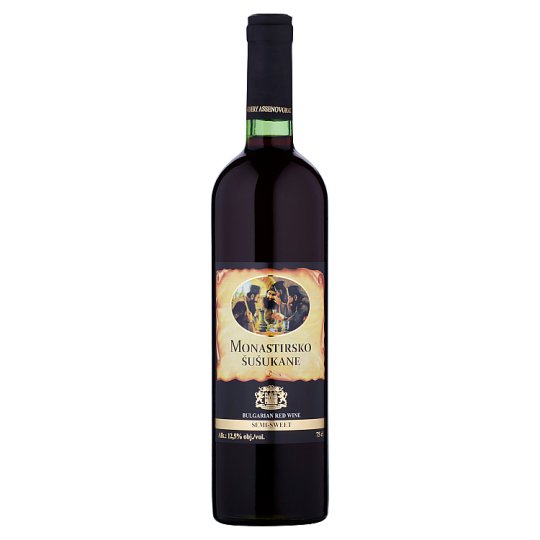 Monastirsko Šušukane červené polosladké víno 0,75l