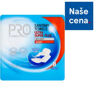 Tesco Pro Formula Super Plus dámské hygienické vložky s křidélky 8 ks