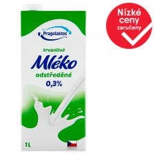 Pragolaktos Trvanlivé mléko odstředěné 0,3% 1l