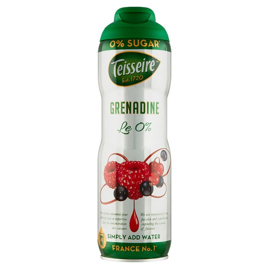Teisseire Grenadine 0 ovocný syrup s příchutí grenadiny 600ml Tesco