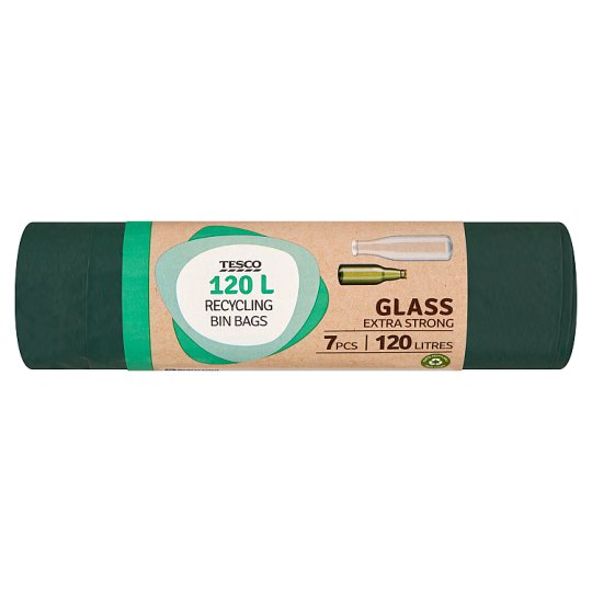 Tesco Glass Extra Strong pytle na odpadky 120l 7 ks