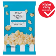 Tesco Microwave Popcorn Salted 100g