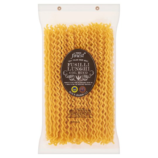 Tesco Finest Fusilli Lunghi Eggless Semolina Dry Pasta 500g Tesco