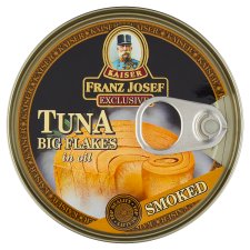 Franz Josef Kaiser Exclusive Tuňák kousky ve slunečnicovém oleji s uzenou příchutí 170g