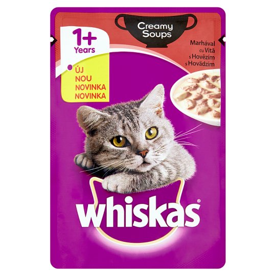 Whiskas Krémová omáčka s hovězím 85g