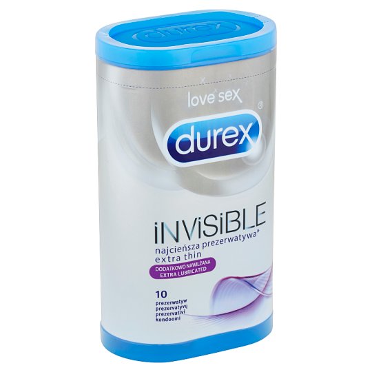 Durex Invisible Extra Thin Extra Lubricated kondomy 12 ks
