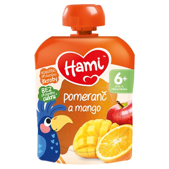 Hami ovocná kapsička Pomeranč a mango od uk. 6. měsíce 90g