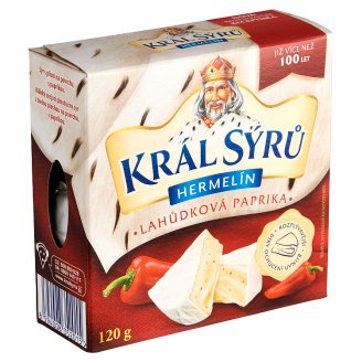 Král Sýrů Hermelín lahůdková paprika 120g