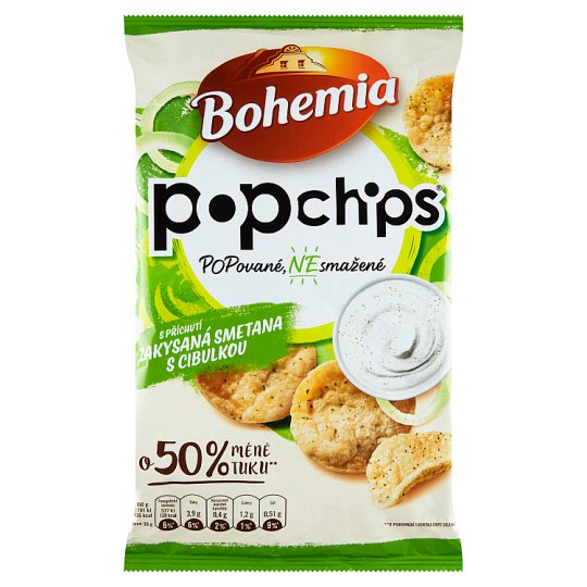 Bohemia Popchips Flavored Sour Cream with Onion 65g Tesco Groceries