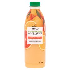 Tesco Směs mandarinkové, pomerančové a grapefruitové šťávy 1l