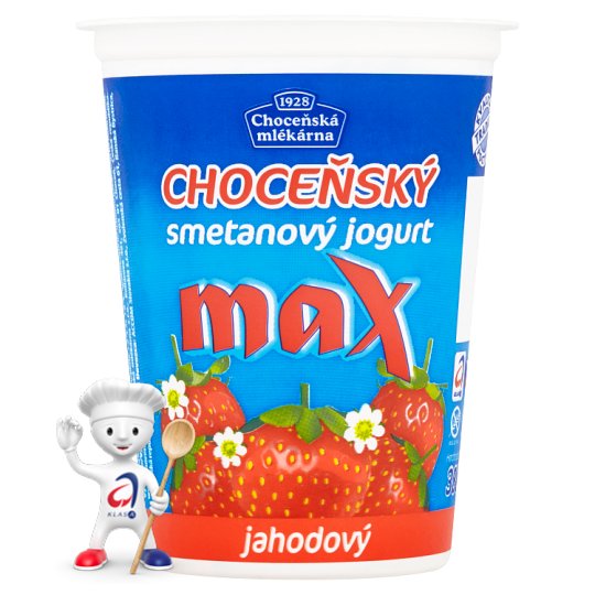 Choceňská mlékárna Choceňský smetanový jogurt max jahodový 380g
