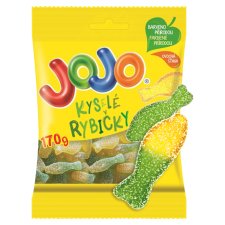 JOJO Sour Fish Jelly Candies with Fruit Flavors 170g