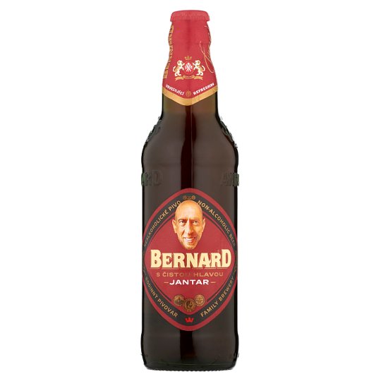 Bernard S čistou hlavou Jantar nealkoholické polotmavé pivo 0,5l