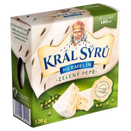 Král Sýrů Hermelín zelený pepř 120g