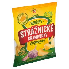 Strážnické Brambůrky Hobžovy Potato Crisps with Garlic 60g