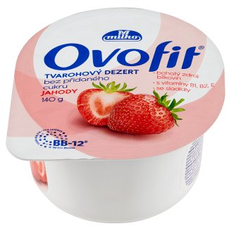 Milko Ovofit Tvarohový dezert jahodový 140g
