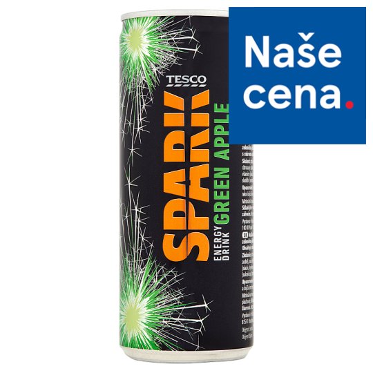 Tesco Spark Energy Drink Green Apple 250ml