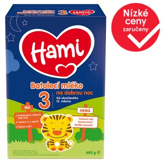 Hami 12+ batolecí mléko na dobrou noc od uk. 12. měsíce 600g