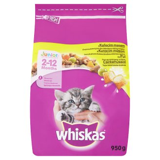 Whiskas Junior Kompletní krmivo pro koťata s kuřecím masem 2-12 měsíců 950g