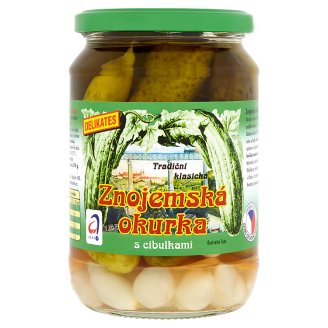 Znojemská okurka s cibulkami delikates 660g