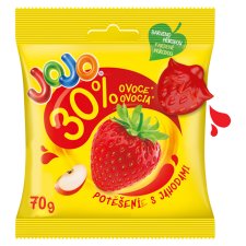 JOJO Delight Strawberry Jelly Candies with Fruit Puree 70g