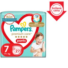 Plenkové Kalhotky Pampers Premium Care Velikost 7, 27, Kusů 17kg+