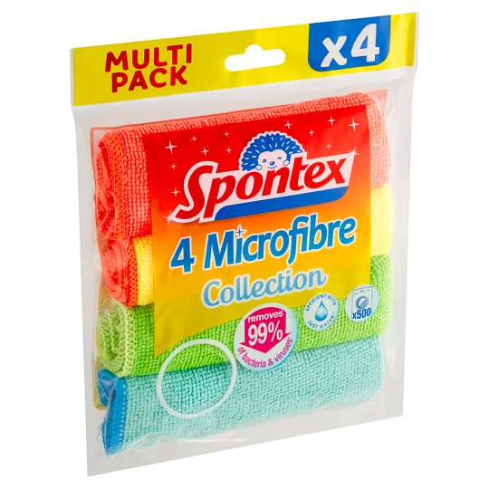 Spontex Microfibre Cloths 4 pcs