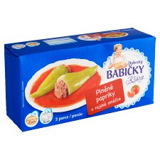 Dobroty Babičky Kláry Plněné papriky v rajské omáčce 600g