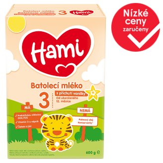 Hami 12+ Vanilka batolecí mléko s vanilkovou příchutí od uk. 12. měsíce 600g
