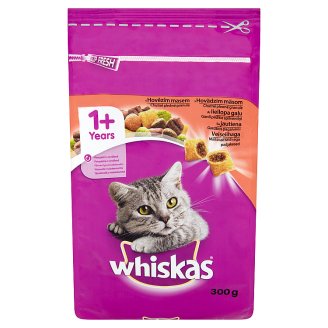 Whiskas Chutné plněné granule s hovězím masem 300g
