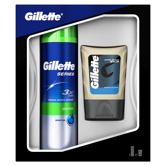 Gillette Series Sensitive Shaving Gel Gift Set + Aftershave Tesco Groceries