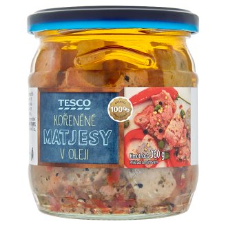 Tesco Kořeněné matjesy v oleji 360g
