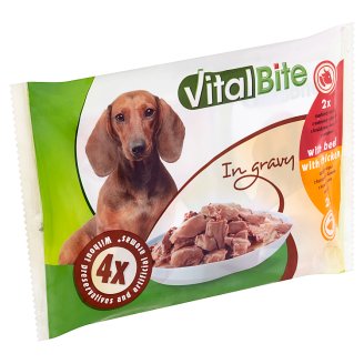 VitalBite Kompletní krmivo pro dospělé psy v omáčce 4 x 85g