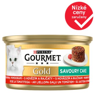 GOURMET Gold Savoury Cake s hovězím a rajčaty 85g