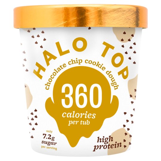 Halo Top Chocolate Chip Cookie Dough 473ml Tesco Groceries