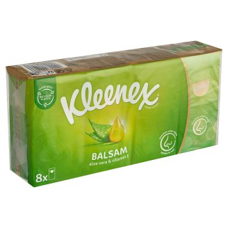 Kleenex Balsam papírové kapesníky 4-vrstvé 8 x 9 ks